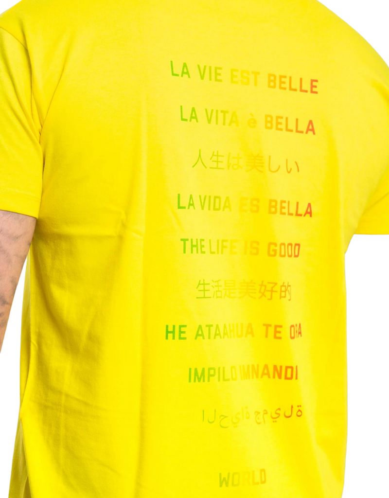 T-SHIRT CITRON WORLD LA VIE EST BELLE PARIS