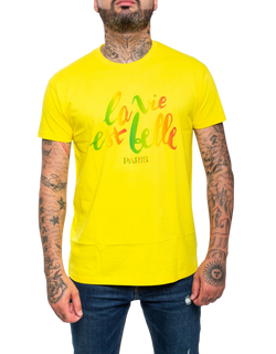 T-SHIRT CITRON WORLD LA VIE EST BELLE PARIS