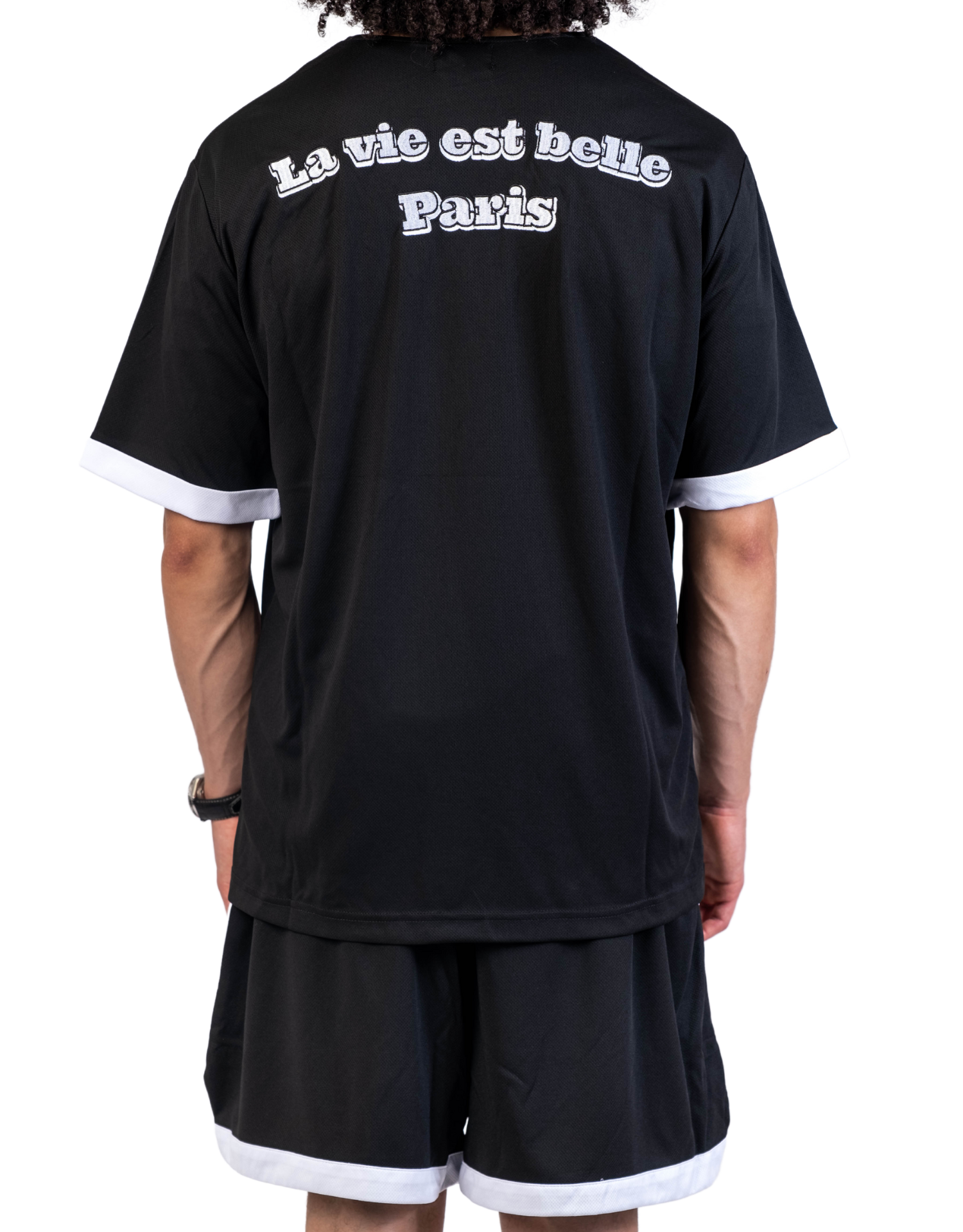 ENSEMBLE BASEBALL NOIR LA VIE EST BELLE PARIS